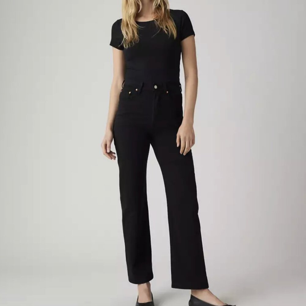 Levi's Straight Ankle Ribcage Jeans | 24 x 28 | Medium Blue - Picture 10 of 12